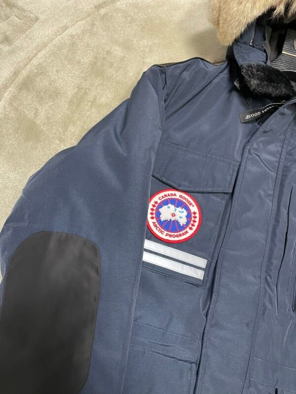 CG Utility Parka Coat with Fur-Trim Hood - Navy Blue