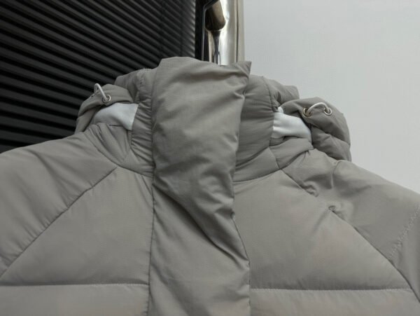 CG Hooded Puffer Jacket with Zip Pockets - Stone Grey