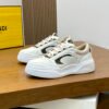 7812f4e3 FND Low-Top Trainers with Subtle Beige Accents - White