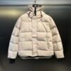 CG Quilted Hooded Puffer Jacket - Light Beige