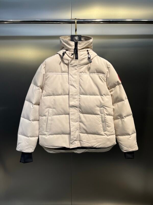CG Quilted Hooded Puffer Jacket - Light Beige