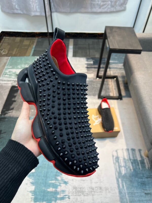 CLB Studded Slip-On Trainers with Chunky Sole - Black