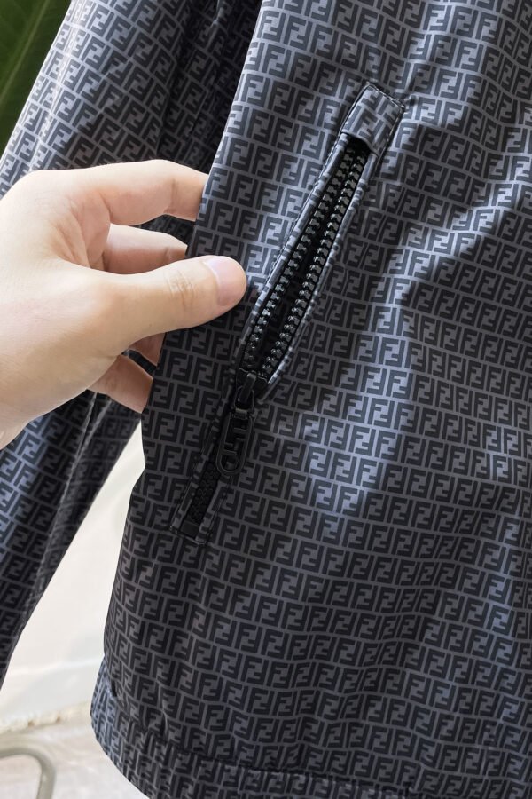 FND All-Over Monogram Hooded Jacket