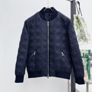 79c8bcdc CD Quilted Jacket with Zip Pockets - Navy Blue