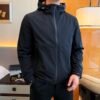 BRBY Hooded Zip-Up Jacket - Black