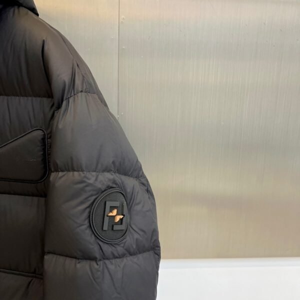 FND Hooded Padded Puffer Jacket - Black