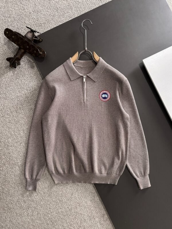 CG Half-Zip Knit Jumper - Taupe Grey
