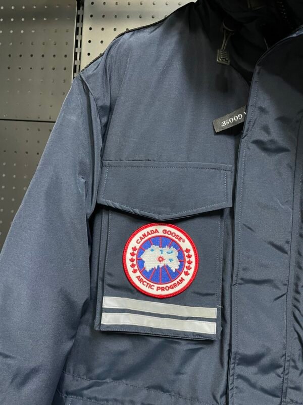 CG Utility Parka Coat with Fur-Trim Hood - Navy Blue