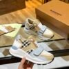 BRBY Trainers with Check Panels - Beige