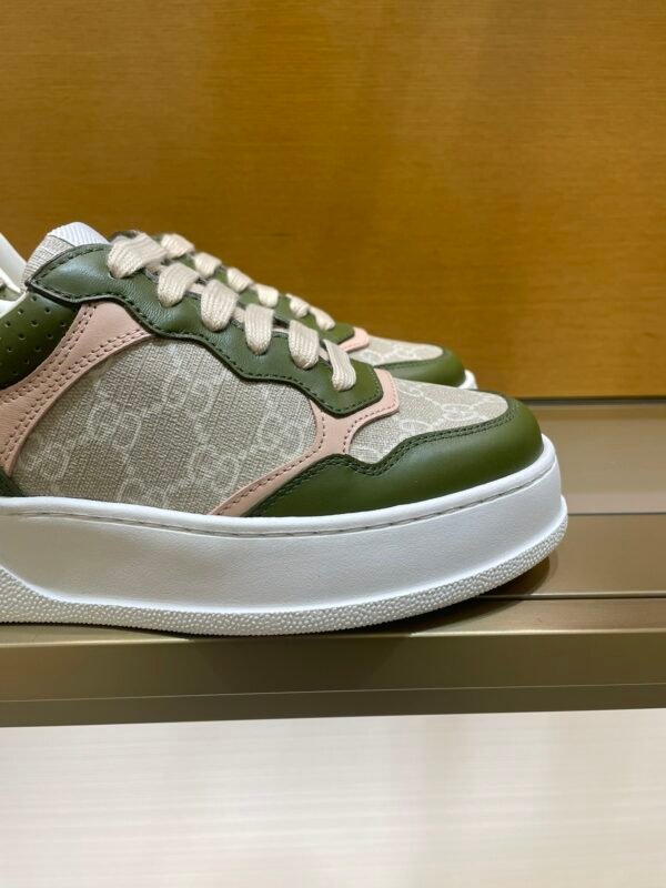 GCCI Low-Top Monogram Trainers - Olive Green