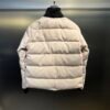 CG Puffer Jacket with Ribbed Collar - White