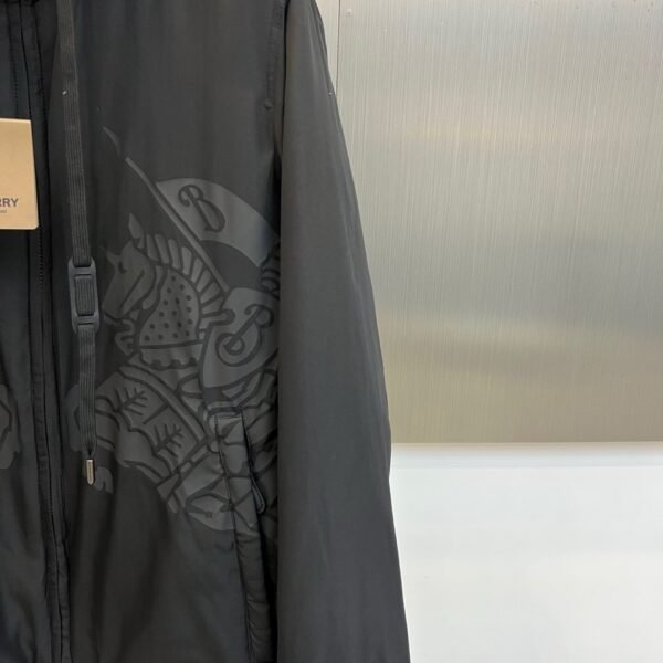 BRBY Hooded Zip-Up Jacket - Black