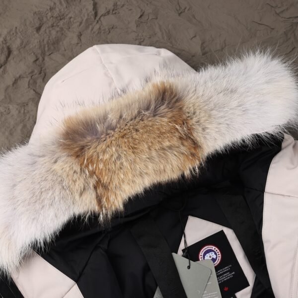 CG Utility Parka Coat with Fur-Trim Hood - White