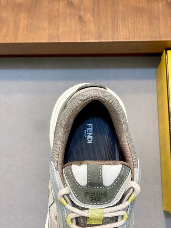 FND Chunky Trainers with Lime Accents - Green/White