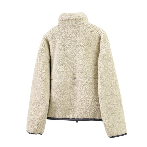 CG Zip-Up Sherpa Fleece Jacket - Cream
