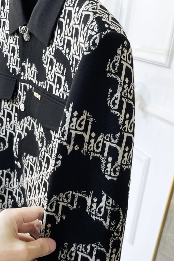 7d475c30 CD Monogram Jacket with Snap-Buttons - Black