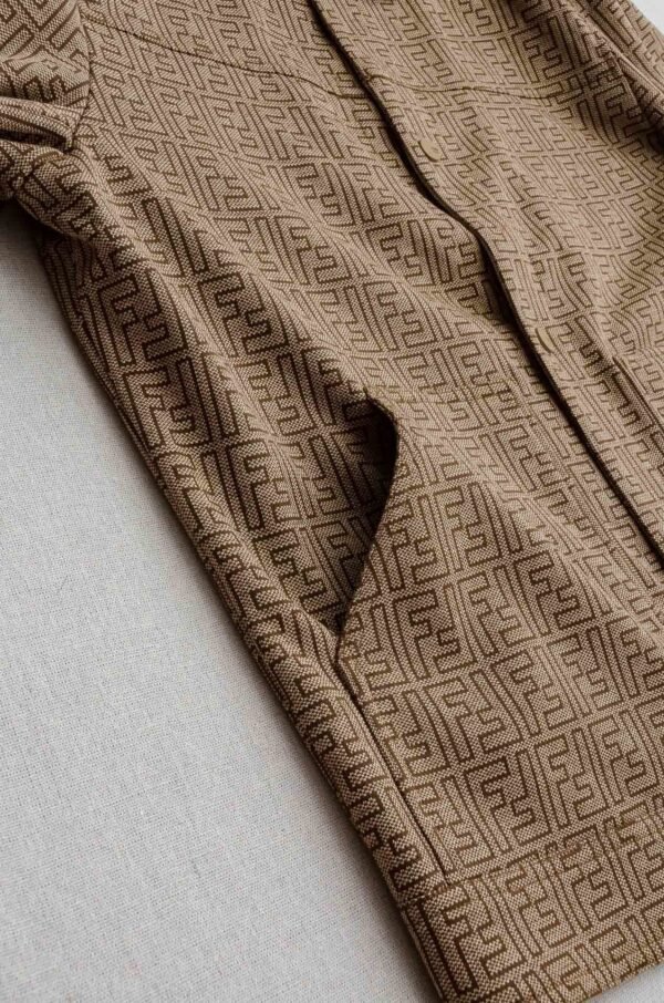 FND Monogram Snap-Button Jacket - Brown