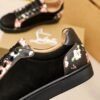 7ddc25af CLB Low-Top Trainers with Floral Trim detail - Black
