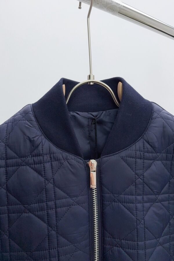 CD Quilted Jacket with Zip Pockets - Navy Blue