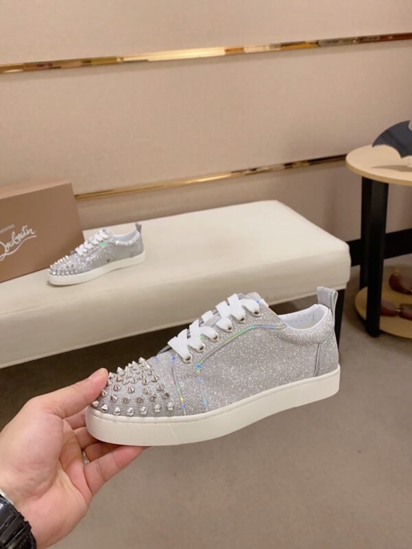 CLB Low-Top Trainers with Studded Toe Detail - Grey