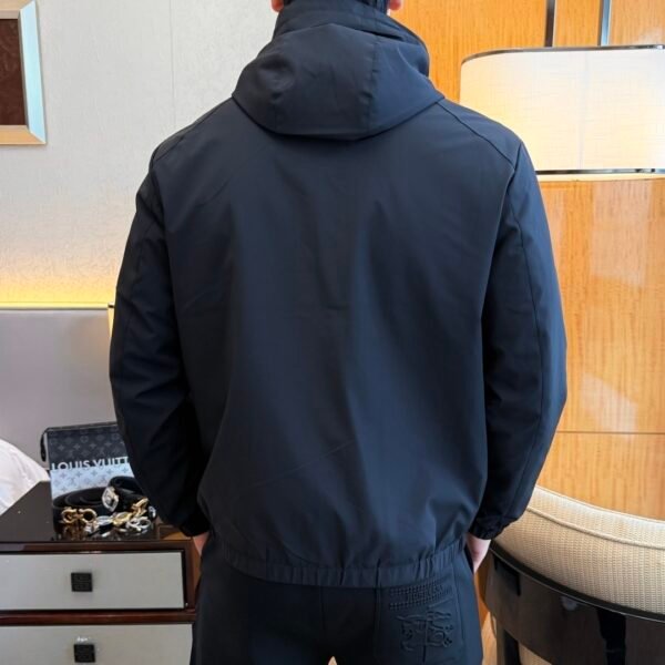 BRBY Hooded Zip-Up Jacket - Black