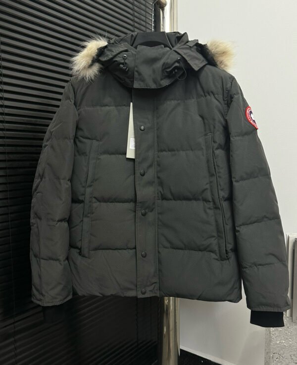 CG Hooded Puffer Jacket with Faux Fur Trim - Charcoal Grey