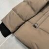 CG Hooded Zip-Up Puffer Jacket - Beige