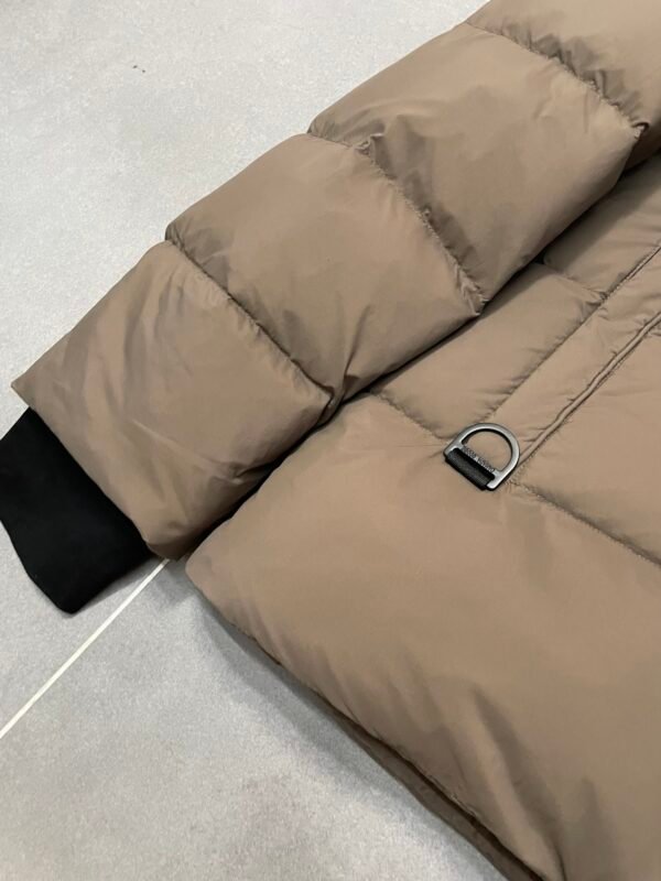 CG Hooded Zip-Up Puffer Jacket - Beige