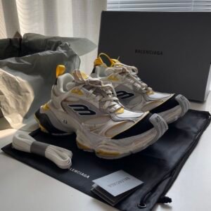 BLNCG Low-Top Trainers with Yellow Accents - White/Grey