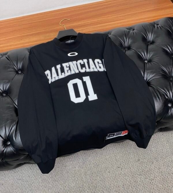 BLNCG Basket Ball Jersey Inspired Crewneck Jumper - Black