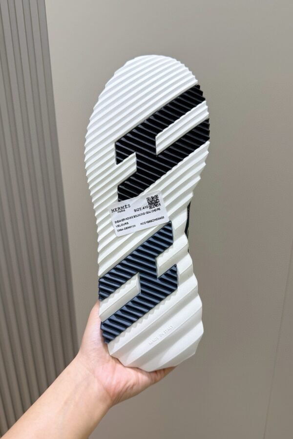 HRMS Printed Canvas & Leather Low-Top Trainers – Multicolor