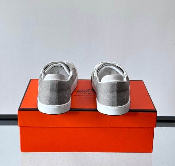 HRMS Low-Top Skate Canvas & Leather Trainers - Grey