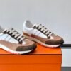 HRMS Low-Top Suede & Leather Trail Trainers – Brown & White Contrast