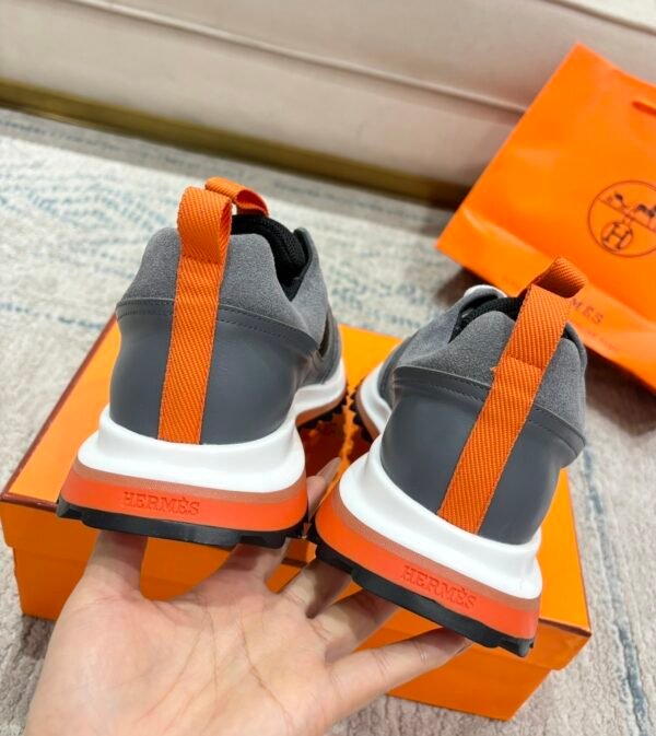 HRMS Low-Top Suede Mesh & Leather Trail Trainers – Grey & Black