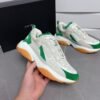 AMR Mesh & Suede Bone Runner Trainers – Tennis Green & Beige