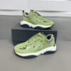 AMR Textile & Suede Bone Runner Trainers – Olive Green & Grey