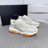 8 AMR Mesh & Suede Gum Sole Bone Runner Trainers – White & Light Grey