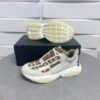 AMR Mesh & Suede Bone Runner Trainers – Brown & Beige