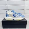 AMR Mesh & Suede Bone Runner Trainers – Neon Blue & White