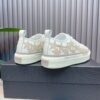 AMR Stars Court Low Mesh & Leather with Glitter Trainers - Alabaster