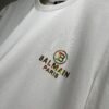BLMN Paris Holographic Logo Crewneck T-Shirt - White