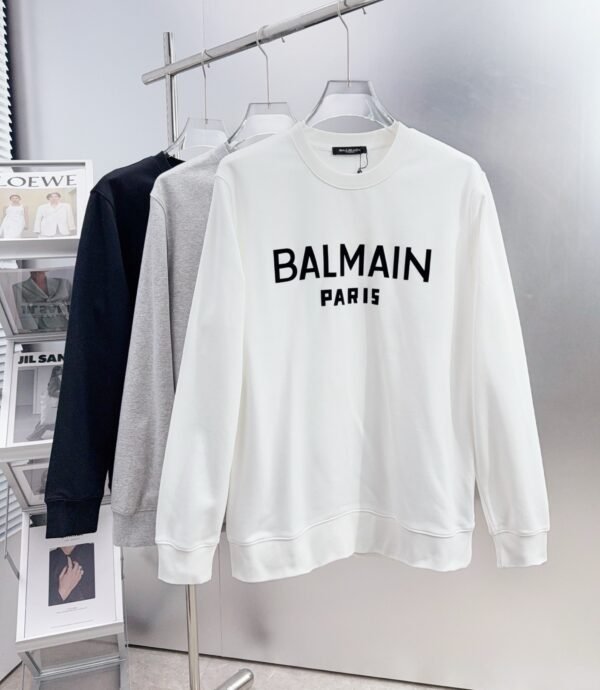 BLMN Logo Print Crewneck Long-Sleeves Tee Jumper - Black