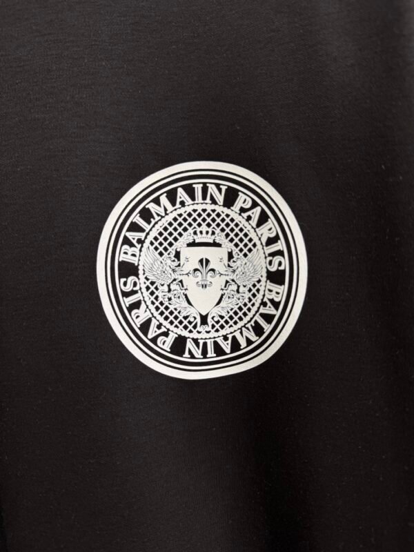 BLMN Paris Logo Patch Crewneck Long-Sleeve Jumper - Black