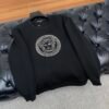 VRSC Silver Medusa Medallion Print Cotton Jumper - Black