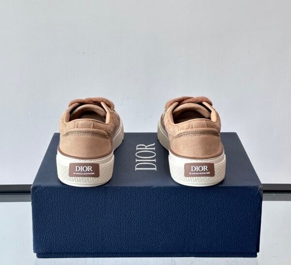 8 DXR CD Spin Suede & Oblique Canvas Trainers – Beige