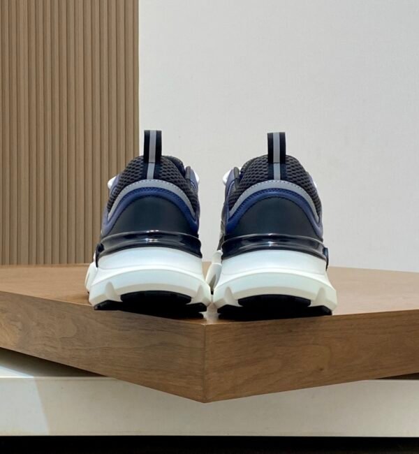 DXR Technical Mesh & Leather Trainers – Blue & Black