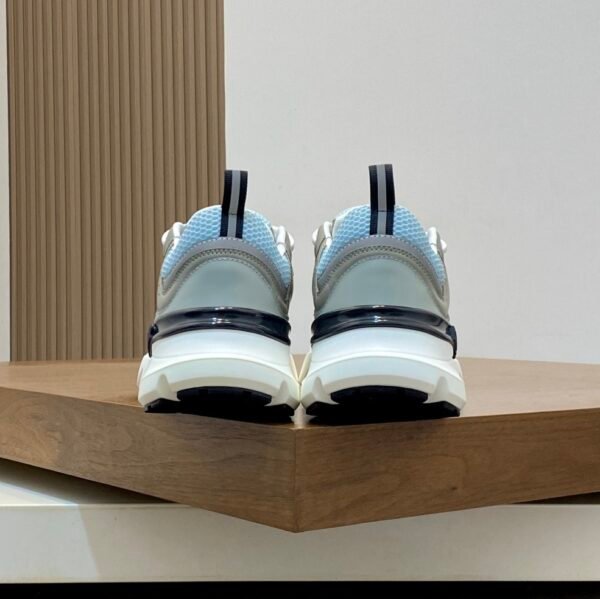 DXR Technical Mesh & Leather Trainers – Grey & Blue