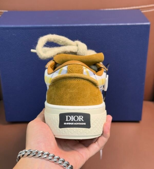 DXR CD Tan Suede Fringed Tongue & Mohair Laces Spin Trainers