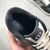 DXR CD Black Leather Beige & Black Dior Oblique Panels Low-Top Trainers
