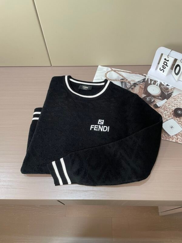 FND Embroidered Logo Crew Neck Jumper - Black